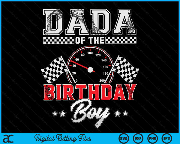 Dada van de verjaardag jongen race auto racewagen bestuurder SVG PNG digitale afdrukbare bestanden