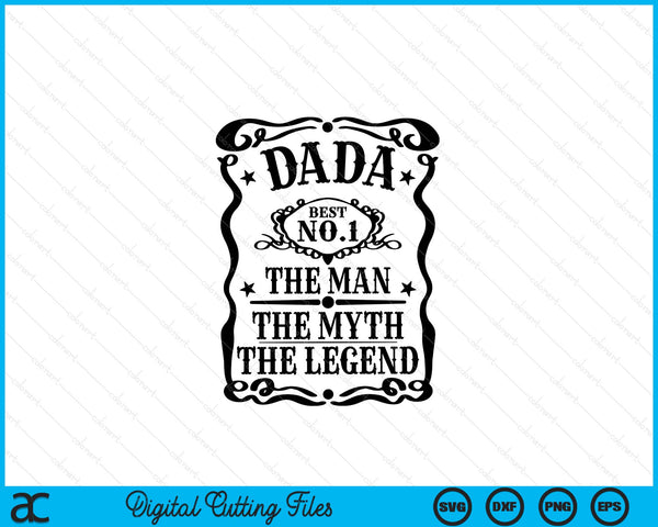 Dada The Man The Myth The Legend Retro Gift for Dad Father's Day SVG PNG Digital Cutting Files