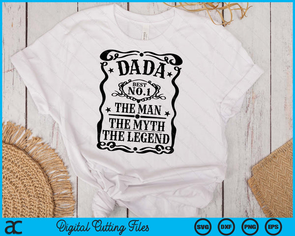 Dada The Man The Myth The Legend Retro Gift for Dad Father's Day SVG PNG Digital Cutting Files