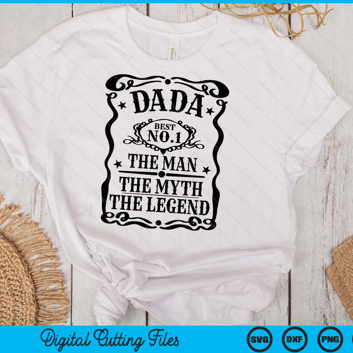 Dada The Man The Myth The Legend Retro Gift for Dad Father's Day SVG PNG Digital Cutting Files