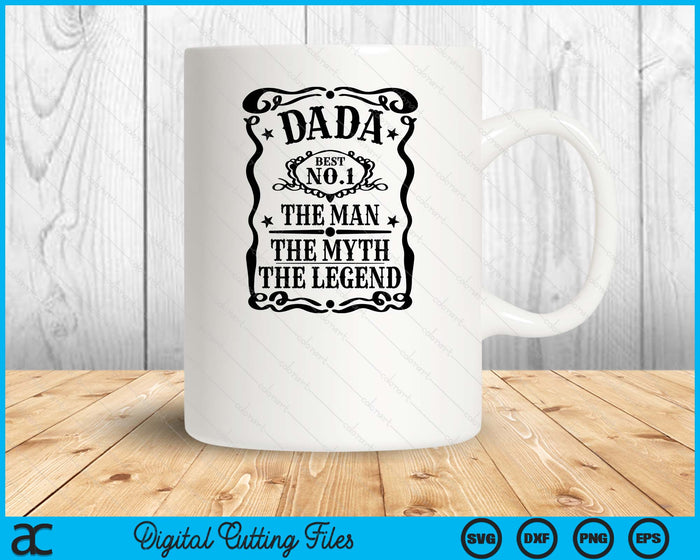 Dada The Man The Myth The Legend Retro Gift for Dad Father's Day SVG PNG Digital Cutting Files