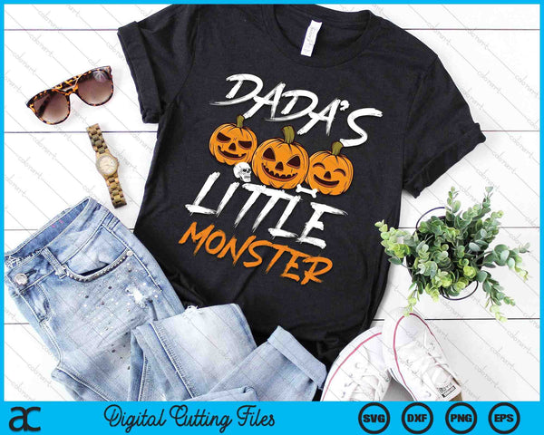 Dada's Little Monster Halloween Apparel Funny Halloween SVG PNG Digital Cutting File