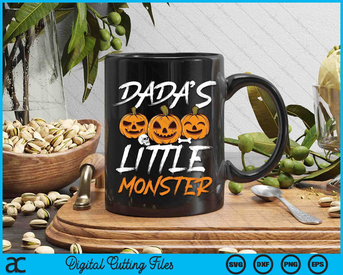 Dada's Little Monster Halloween Apparel Funny Halloween SVG PNG Digital Cutting File