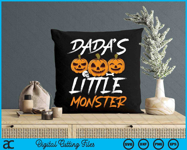 Dada's Little Monster Halloween Apparel Funny Halloween SVG PNG Digital Cutting File