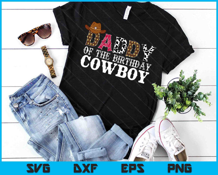 Papa 1e eerste verjaardag Cowboy Western Rodeo Party Matching SVG PNG digitale snijbestanden