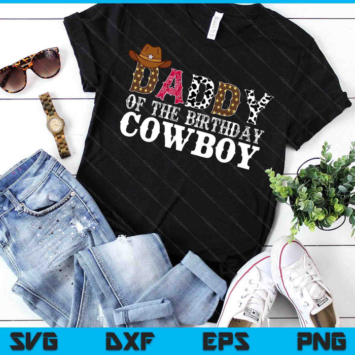 Papa 1e eerste verjaardag Cowboy Western Rodeo Party Matching SVG PNG digitale snijbestanden