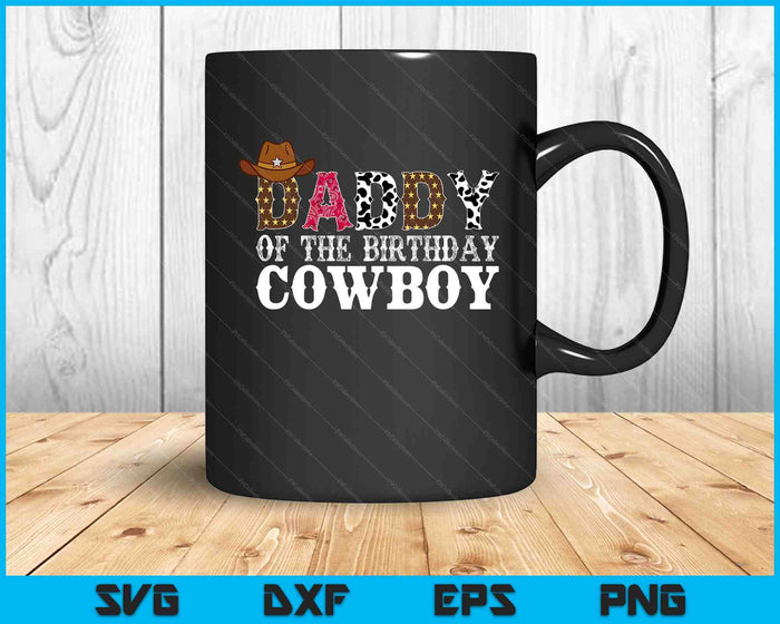 Papa 1e eerste verjaardag Cowboy Western Rodeo Party Matching SVG PNG digitale snijbestanden