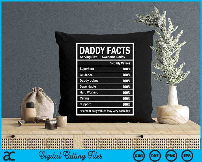 Daddy Facts Father's Day SVG PNG Digital Cutting Files