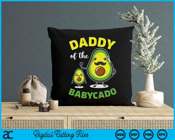 Papa van de Babycado Avocado-familie bijpassende SVG PNG digitale afdrukbare bestanden