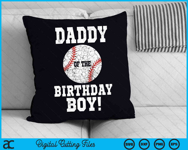 Papá del cumpleañero amante del béisbol SVG PNG archivos de corte digital