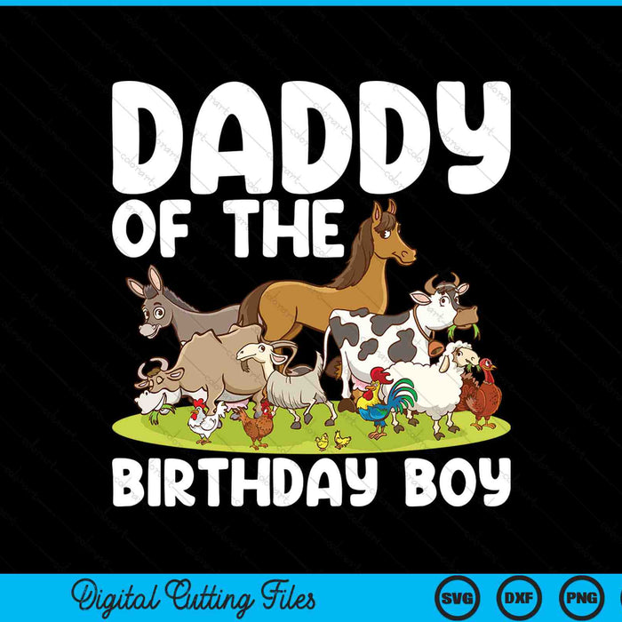 Papa van het feestvarken boerderijdieren thema SVG PNG digitale snijbestanden