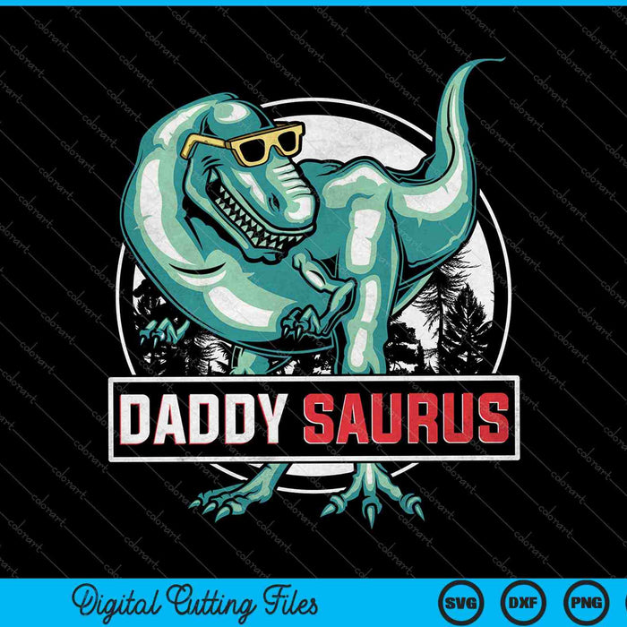 Daddy Saurus T Rex Dinosaurio Día del Padre SVG PNG Cortar archivos imprimibles