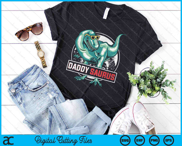 Daddy Saurus T Rex Dinosaur Father's Day SVG PNG Cutting Printable Files