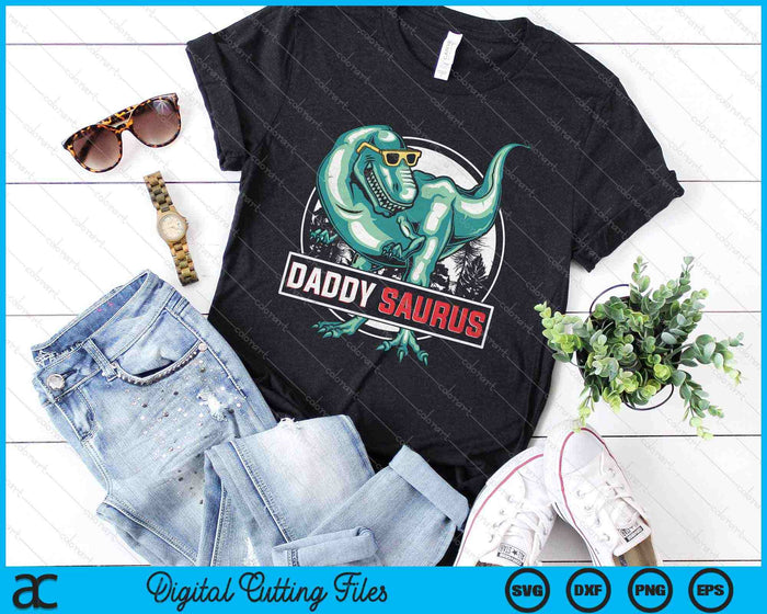 Daddy Saurus T Rex Dinosaurio Día del Padre SVG PNG Cortar archivos imprimibles