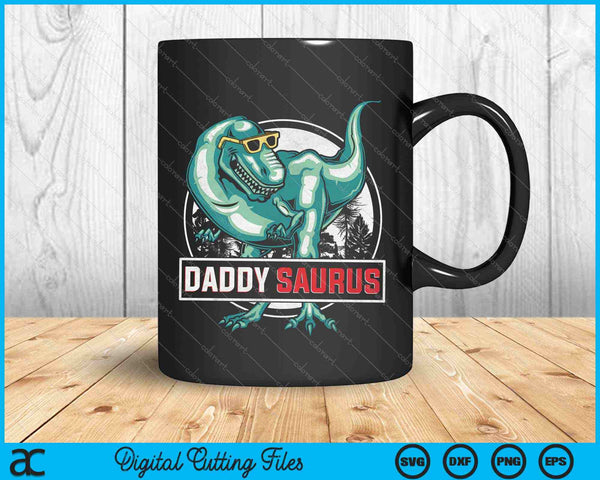 Daddy Saurus T Rex Dinosaurio Día del Padre SVG PNG Cortar archivos imprimibles