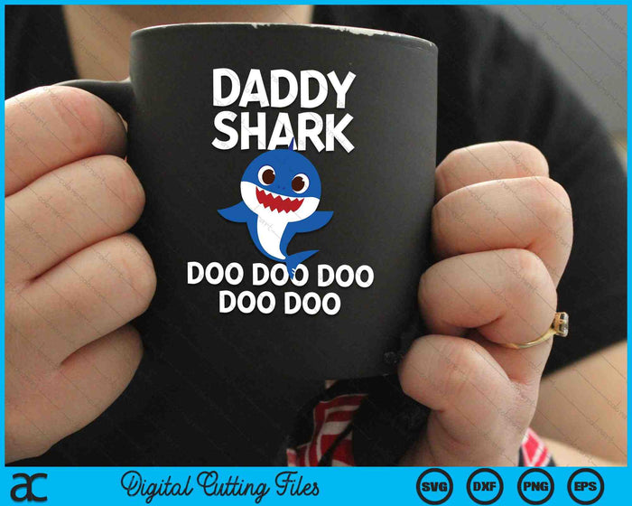 Daddy Shark Doo Doo Doo SVG PNG digitale snijbestanden