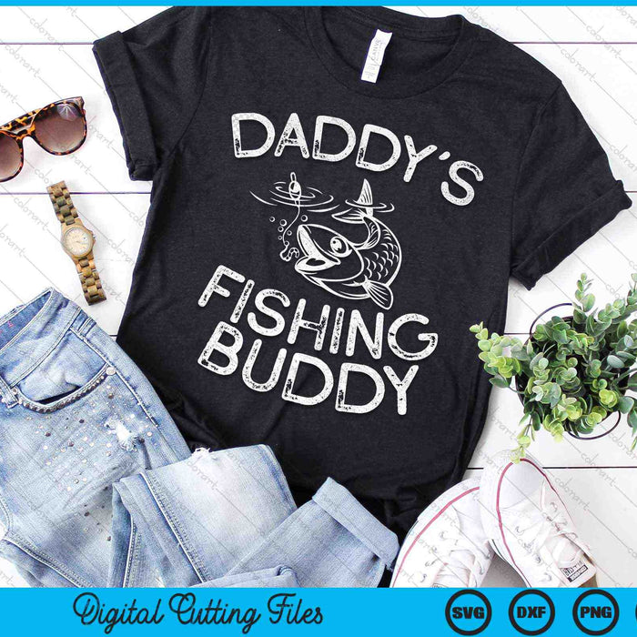 Daddy's Fishing Buddy Young Fisherman SVG PNG Digital Cutting Files