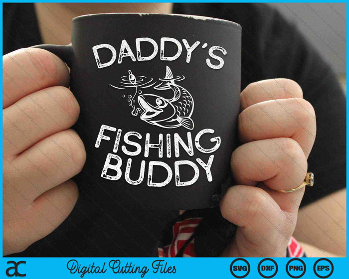 Daddy's Fishing Buddy jonge visser SVG PNG digitale snijbestanden