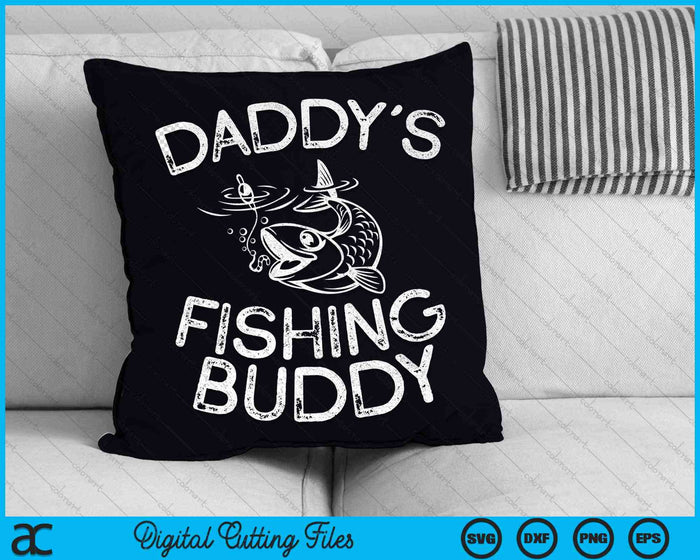 Daddy's Fishing Buddy jonge visser SVG PNG digitale snijbestanden