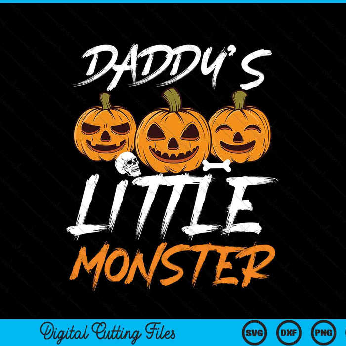 Daddy's little monster Halloween apparel SVG cut file