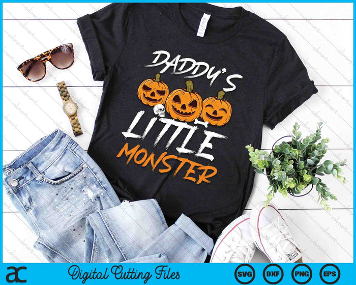 Daddy's Little Monster Halloween Apparel Funny Halloween SVG PNG Digital Cutting File