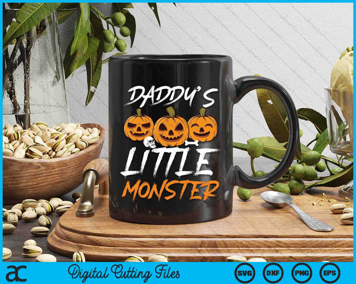 Daddy's Little Monster Halloween Apparel Funny Halloween SVG PNG Digital Cutting File