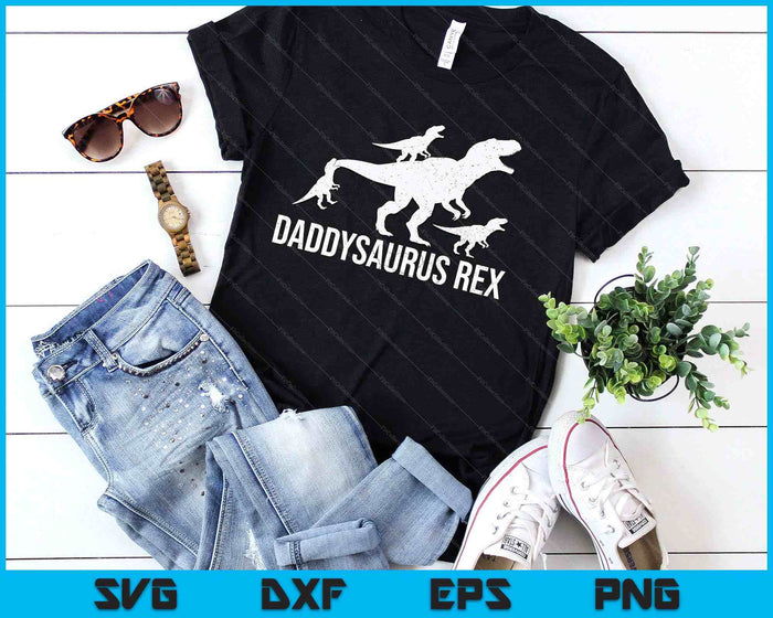 Daddysaurus Rex 3 Kids Daddy Dinosaur SVG PNG Digital Printable Files