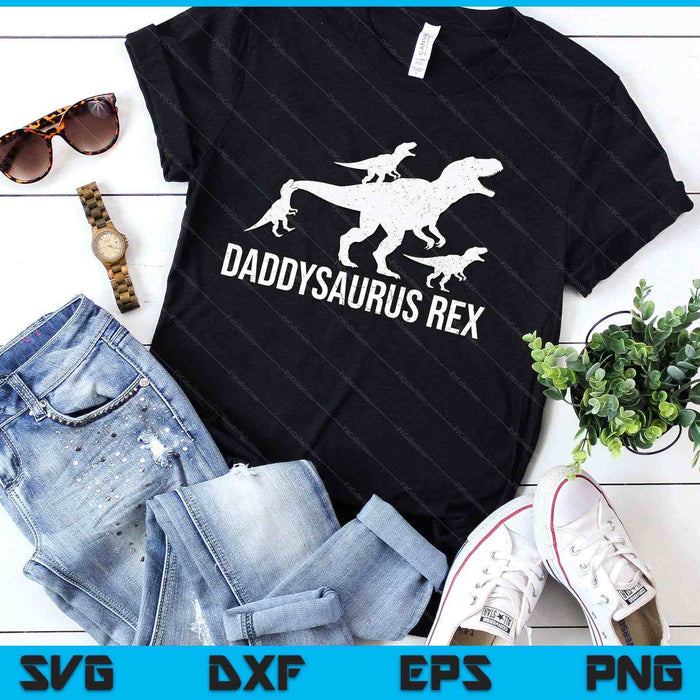 Daddysaurus Rex 3 Kids Daddy Dinosaur SVG PNG Digital Printable Files