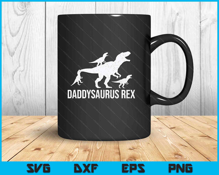 Daddysaurus Rex 3 Kids Daddy Dinosaur SVG PNG Digital Printable Files