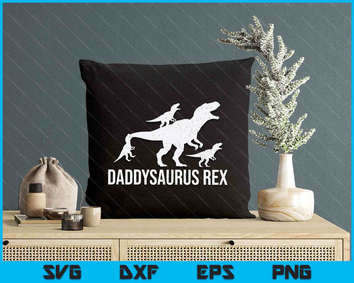 Daddysaurus Rex 3 Kids Daddy Dinosaur SVG PNG Digital Printable Files