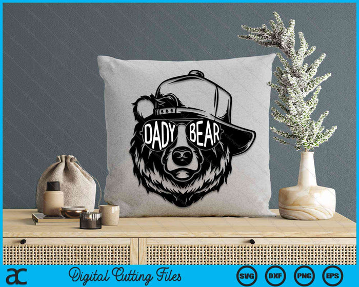 Dady Bear With Sunglasses Dady Bear SVG PNG Cutting Printable Files