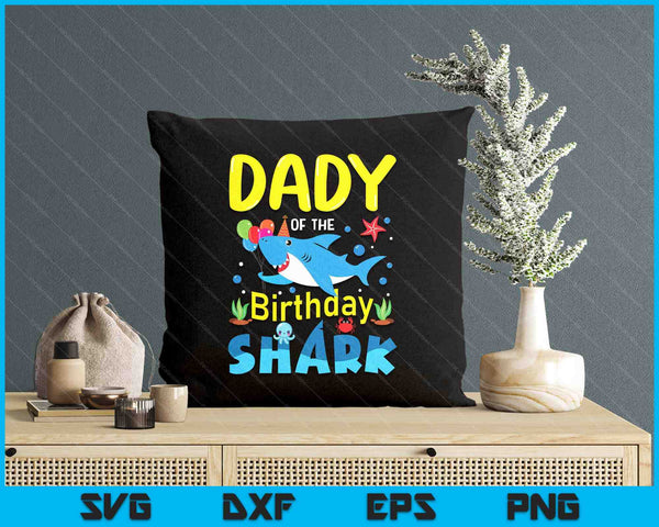 Dady Birthday Kids Shark Party Matching Family SVG PNG Digital Printable Files