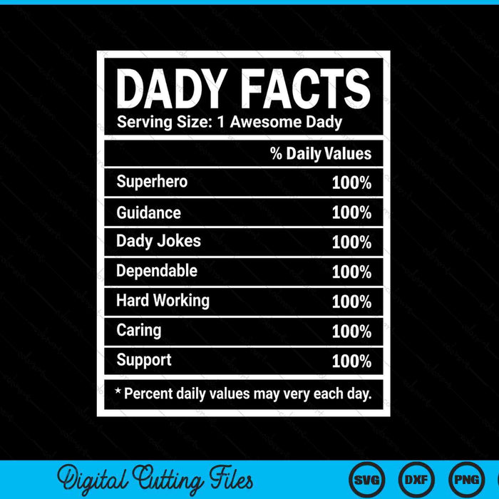 Dady facts Father's Day SVG cut file