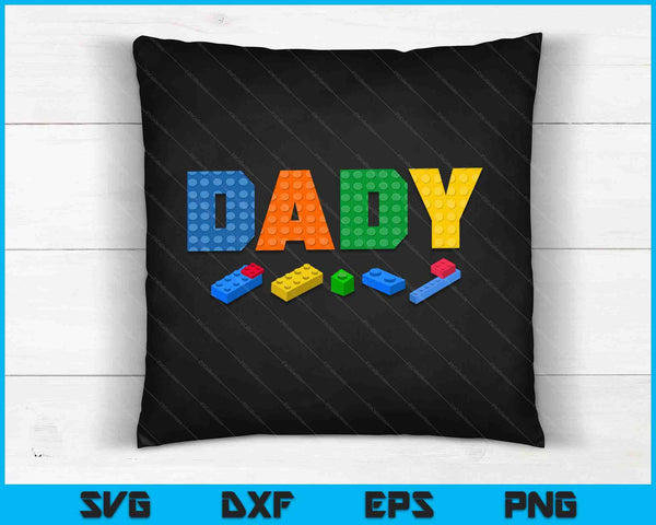 Dady Master Builder Building Bricks Blocks SVG PNG Digital Cutting Files