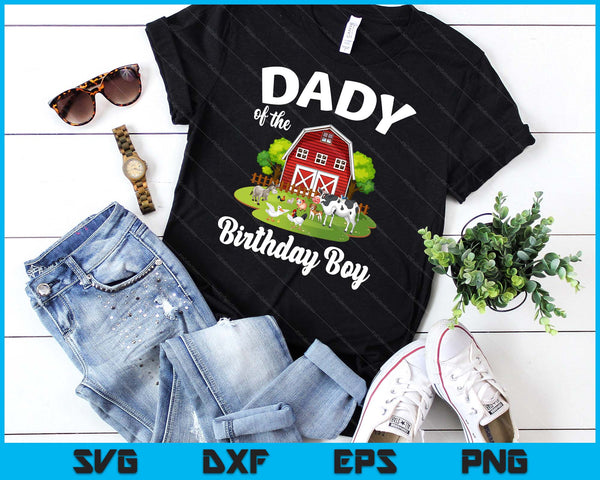 Papa van de jarige boerderij dier Bday partij viering SVG PNG digitale snijden-bestanden