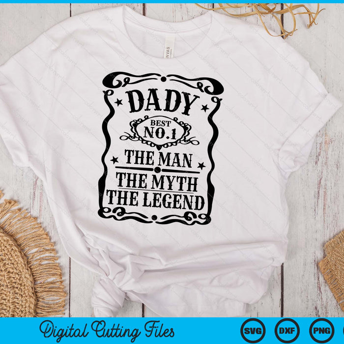 Dady The Man The Myth The Legend Retro Gift for Dad Father's Day SVG PNG Digital Cutting Files