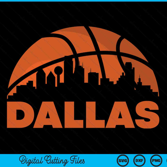 Dallas city skyline Atlanta basketball SVG PNG cut file for Cricut