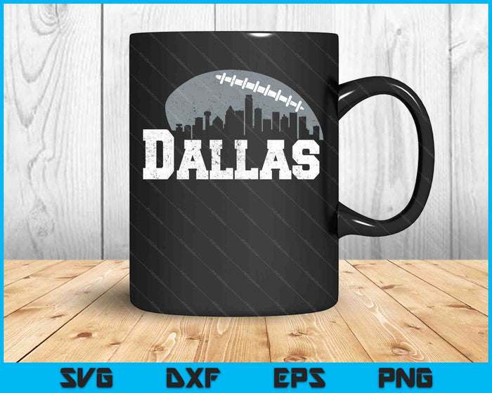 Dallas Football City Skyline SVG PNG snijden afdrukbare bestanden