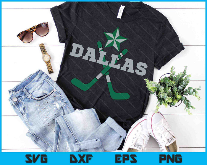 Dallas Sports Equipo de hockey sobre hielo Athletic Novedad SVG PNG Cortar archivos imprimibles