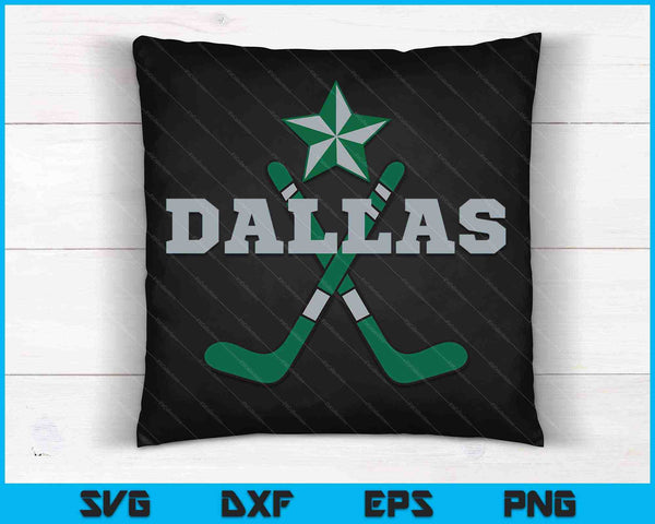Dallas Sports Equipo de hockey sobre hielo Athletic Novedad SVG PNG Cortar archivos imprimibles