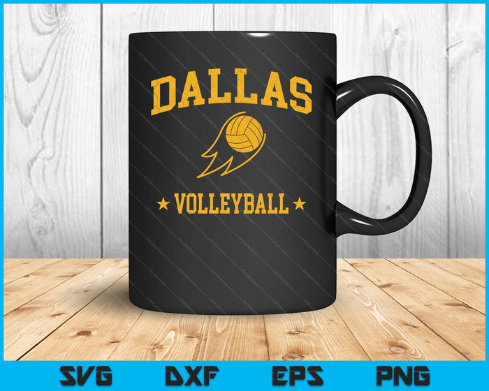 Dallas Volleyball Vintage Gameday Retro Volleyball Lover SVG PNG Digital Printable Files