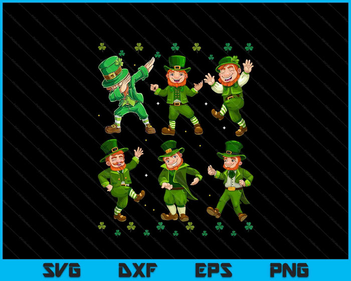 Dancing Leprechauns St Patrick's Day Boys Girls Men Dabbing SVG PNG Digital Printable Files