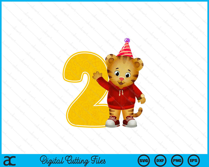 Daniel Tiger's Neighborhood My 2nd Birthday SVG PNG Digital Printable Files