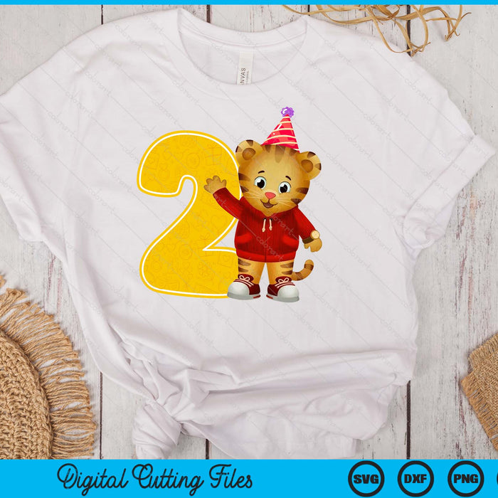 Daniel Tiger's Neighborhood My 2nd Birthday SVG PNG Digital Printable Files