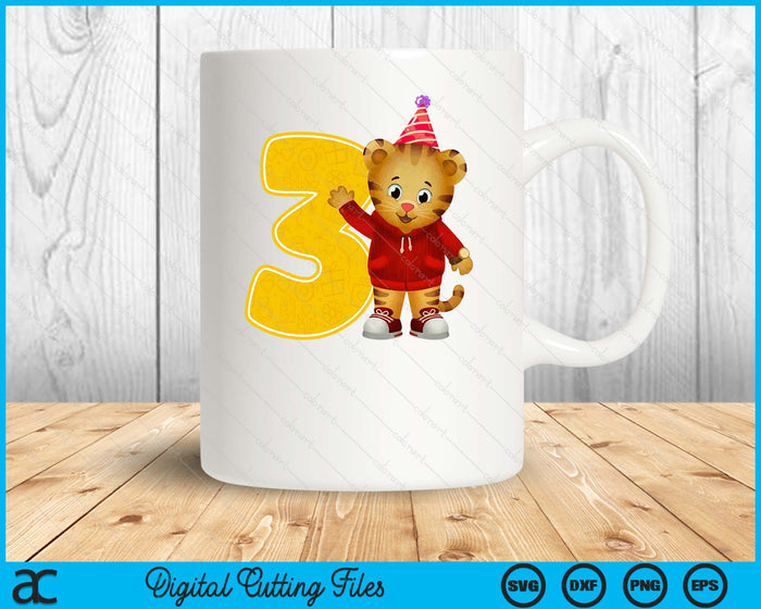 Daniel Tiger's Neighborhood My 3rd Birthday SVG PNG Digital Printable Files