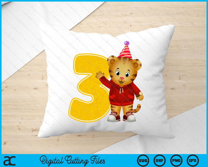 Daniel Tiger's Neighborhood My 3rd Birthday SVG PNG Digital Printable Files