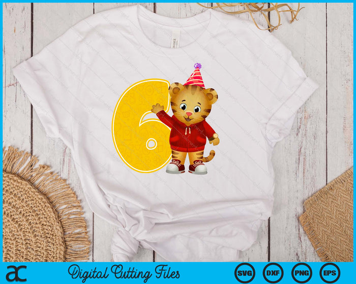 Daniel Tiger's Neighborhood My 6th Birthday SVG PNG Digital Printable Files