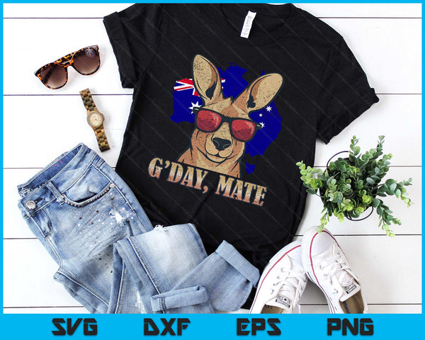 Day Mate Good Kangaroo Patriotic Australian Map Australia SVG PNG Digital Printable Files