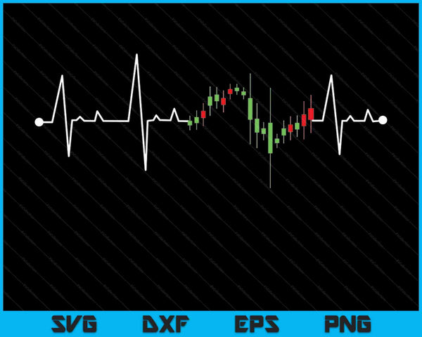 Daghandel Stock Exchange aandelenkoers Heartbeat Trader SVG PNG snijden afdrukbare bestanden