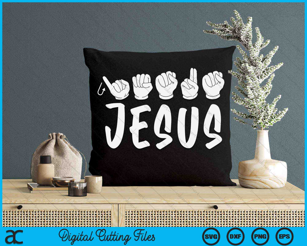 Deaf Christian Faith Name of Jesus ASL Sign Language SVG Cutting Files ...
